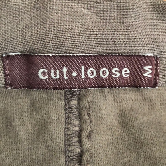 CUT-LOOSE linen blend raw edge jacket. Lagenlook, casual. Size M - Picture 2 of 8